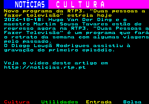 284.1. NOTÍCIAS. C U L T U R A. 1 5. Artista plástico António Sena morre aos 83 anos. 2024-10-17: O artista plástico António Sena morreu na quarta-feira, aos 83 anos, em Lisboa, disse o Museu Nacional de Arte Contemporânea (MNAC), numa nota hoje divulgada. No desaparecimento do artista António Sena, o MNAC apresenta à família e amigos as nossas mais sentidas condolências , lê-se numa publicação partilhada na conta oficial do museu na rede social Facebook, na qual é referida a data da morte: 16 de outubro de 2024. António Sena, que nasceu em Lisboa em 02 de fevereiro de 1941, inscreveu-se.